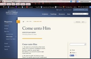 Come unto Him – Song